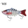 7-Section Swimbait 9.5CM/13.7G Multi-Jointed Fishing Lure with Hooks, Slow Sinking Swimbait, Hard Artificial Bait Bionic for Freshwater Saltwater