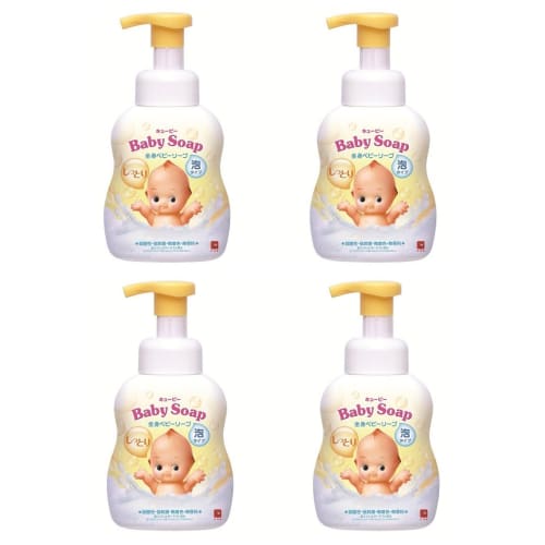 [Bulk Purchase] Kewpie Moisturizing Baby Soap Foam Type with Pump, 400mL X 4