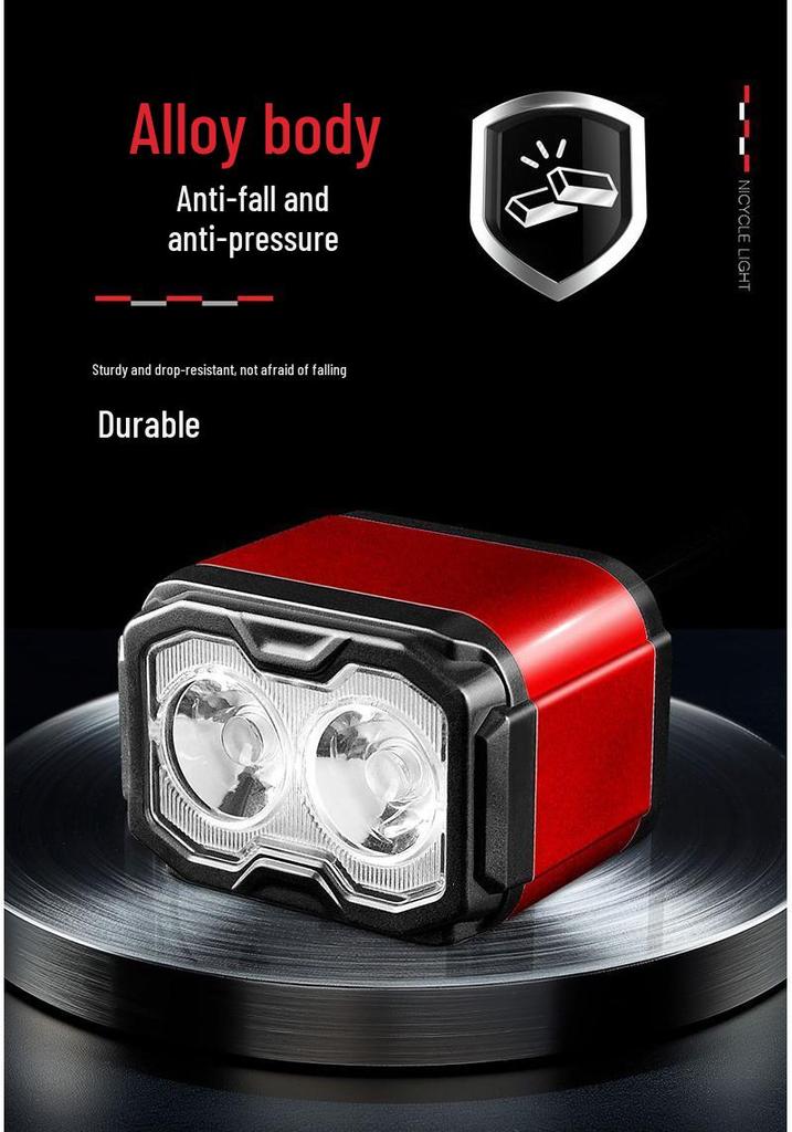 USB Rechargeable Bicycle Headlight with Digital Display, 900 Lumens, Quick Mount for Mountain and Road Bikes