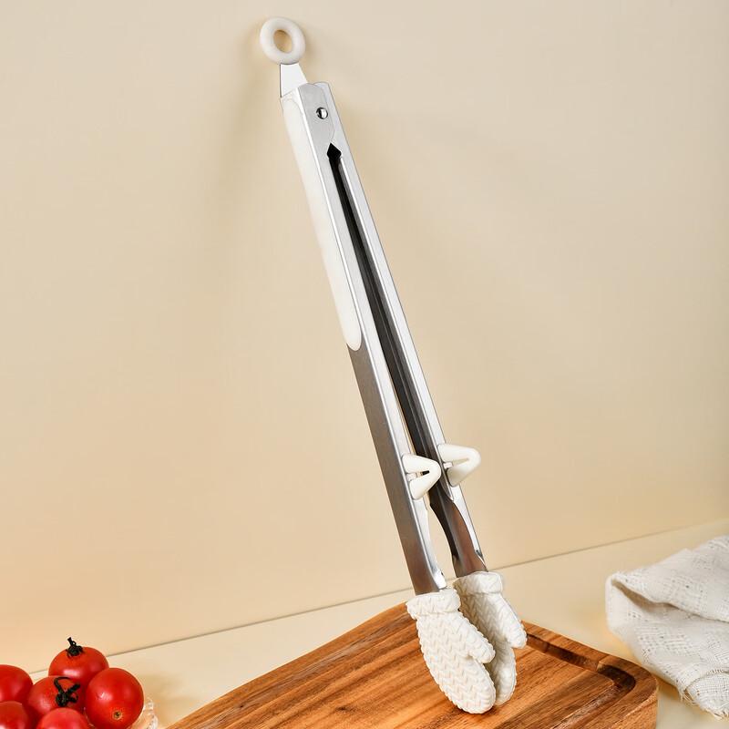 

Pabei 12-inch Silicone Food Tongs with Stand and Lock