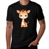 Cute Giraffe  Animal Cliparts Cute Animals Tshirt Antipilling Casual Tshirt