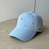 Korean Cute Embroidered Bow Yellow Baseball Cap Women's Spring Summer Face Small Cap Simple Versatile Travel Sun Baseball Cap