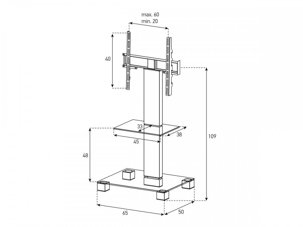 Sonorous PL2515 B-HBLK (black Glass, Black Leg), Sonorous