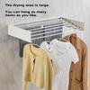 Folding Clothes Rack Balcony Indoor Wall Mounted Clothes Drying Bathroom Hanging Clothes Rack Storage