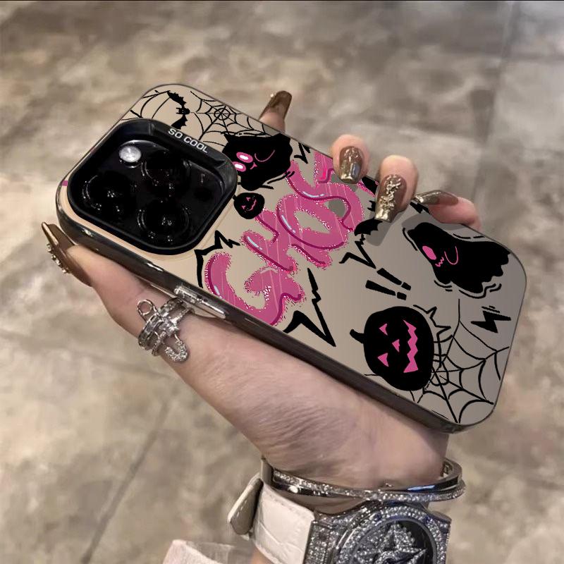 Halloween Ghost Pumpkin Pattern Phone Case For Samsung Galaxy S25 Ultra S24 S23 S22 S21 S20 Plus FE A15 A35 A54 A55 5G Cover