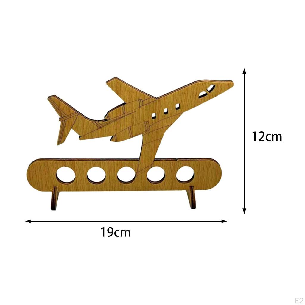 Money Holder Birthday Gift Airplane Cash DIY Party Supplies, Tabletop Wooden Ornament for