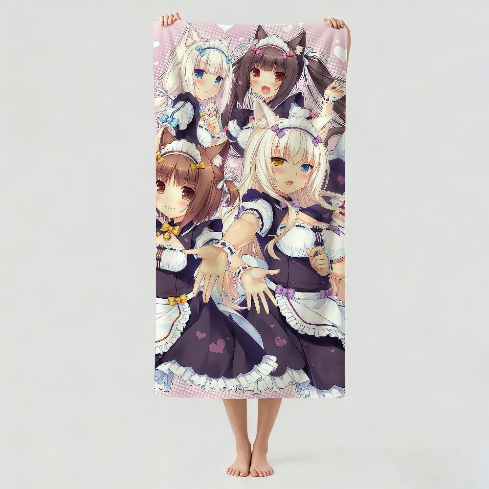 Anime N-Nekopara Towel Drying Bath Towel Applicable To Light Swimming Camping Yoga Beach Out