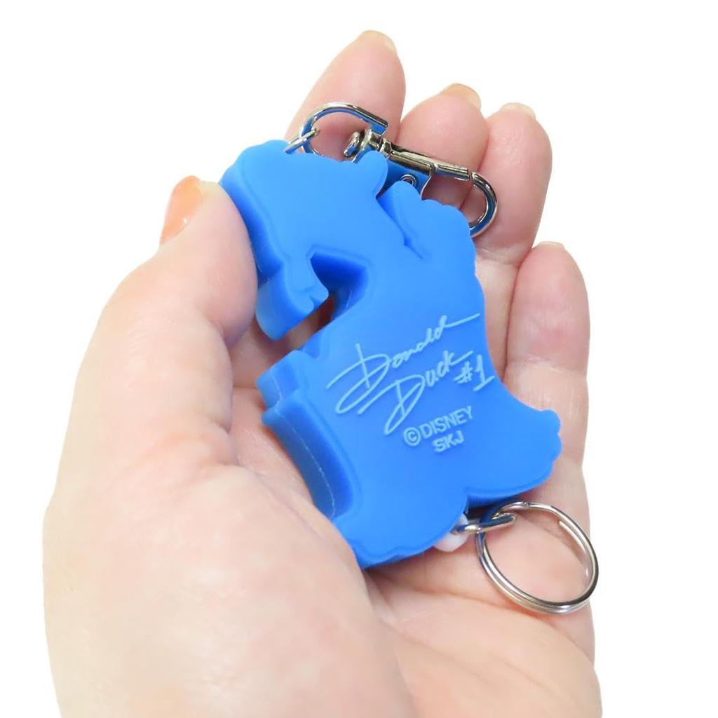 SK Japan Disney Rubber Reel Keychain Donald Duck 16538