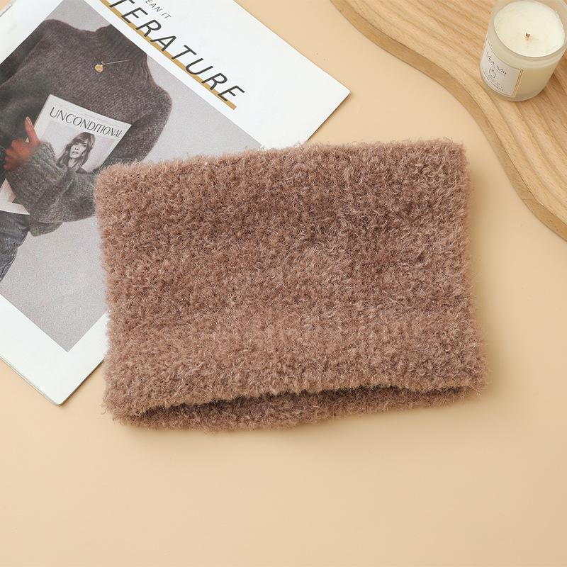 Căciulă Pluș Urechi Urs Drăguț Colorat Boabe de Zahăr Eșarfă de Exterior Set Cald pentru Toamnă și Iarnă Pălărie cu Boruri pentru Cap Mare