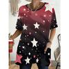 Women's Summer Short Sleeved T-shirt, 3D Printed Pocket T-shirt, Casual Plus Size T-shirt