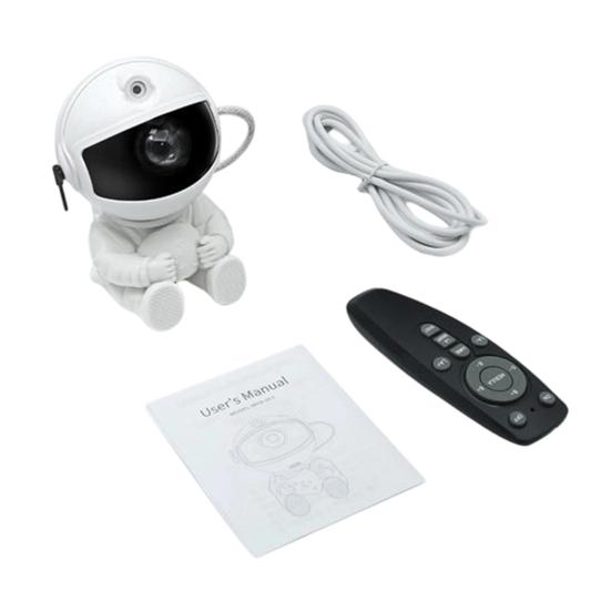 Astronaut Projector Night Light with Starry Effects Remote Control & Timer Star Projector 360-degree Rotating Immersive Starry Sky Lamp for Bedroom