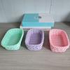 Plastic Wicker Basket Hand Woven Storage Basket New Imitation Rattan Basket  Fruit Display