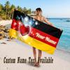 Germany National Football Team Design Beach Towel Custom Text Large Towel for Beach Vacation