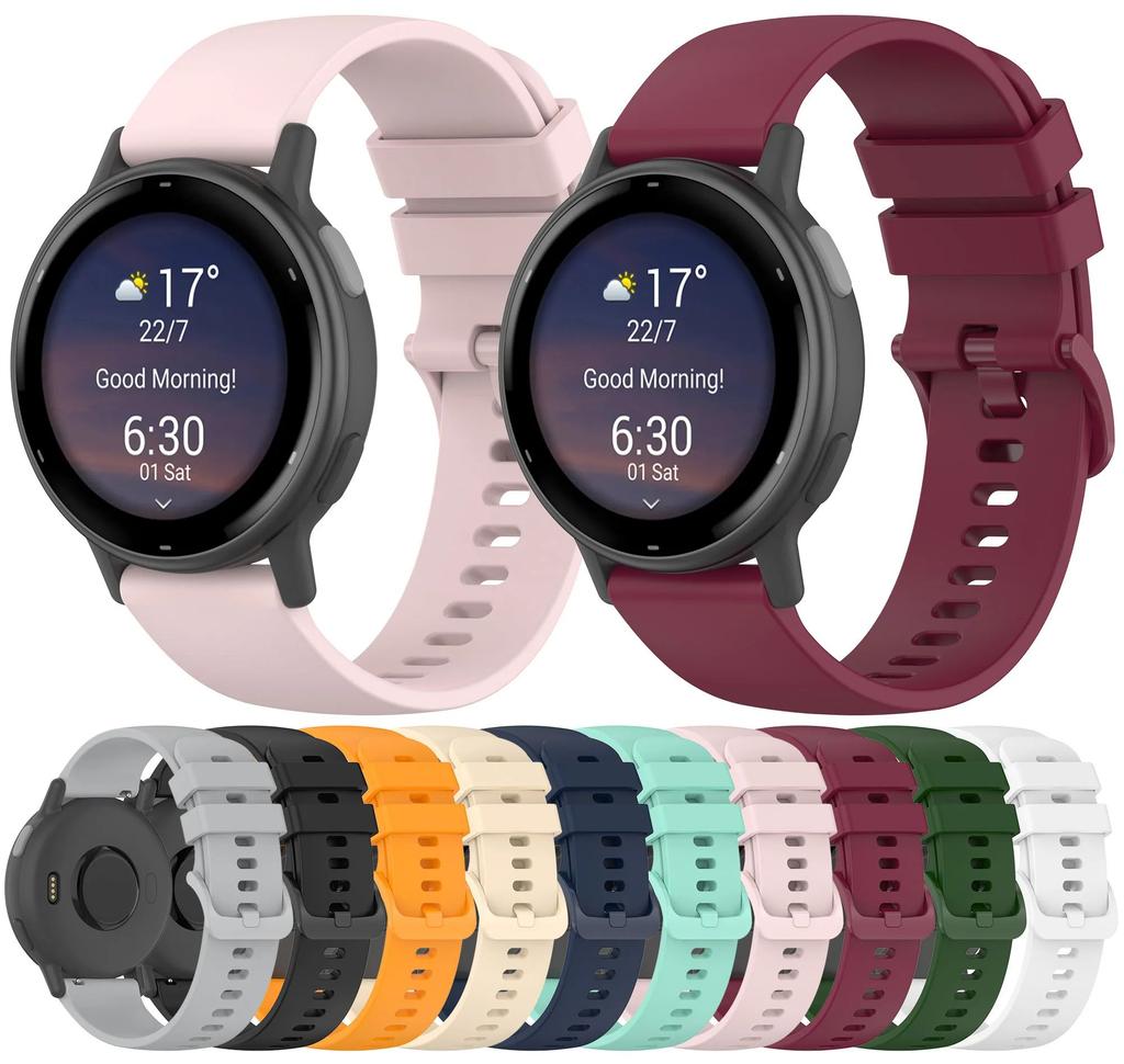 20mm Watch Strap For Garmin Vivoactive 5/vivoactive 3 music/Forerunner 165/165 Music 645 245 245M Sport Silicon Smart Wristband