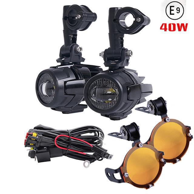 5-Light 40W LED Motorcycle Spotlight for Electric Cars - Ultra Bright External Headlight