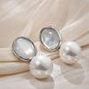 Vintage Baroque Pearl Drop Earrings, French Style Unique Design Luxury Jewelry