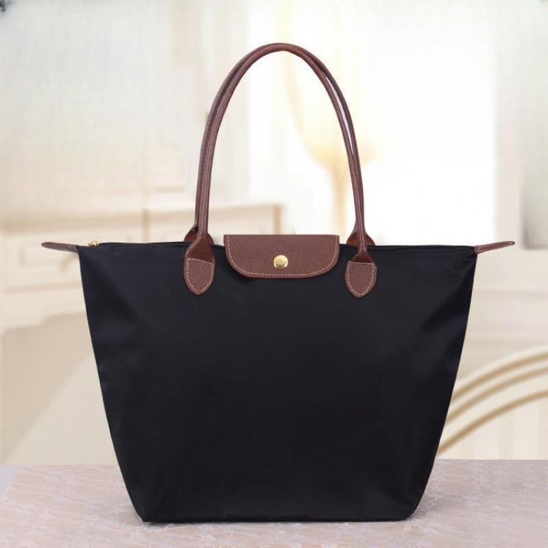 

Oxford cloth bag large capacity dumpling bag folding bag shoulder bag large bag nylon women s bag canvas bag purchase Small чёрный