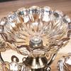 Prato Rotativo de Frutas e Lanches de Vidro Cristalino