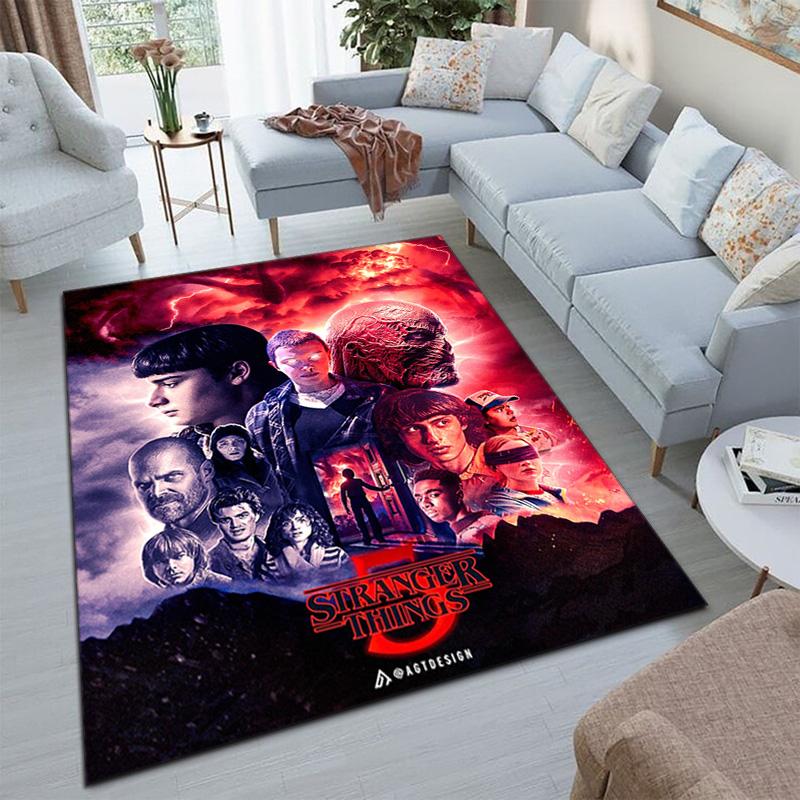 Halloween horror horror theme Stranger Things carpet home living room decoration table and chairs anti slip door mat outdoor picnic mat carpet A6