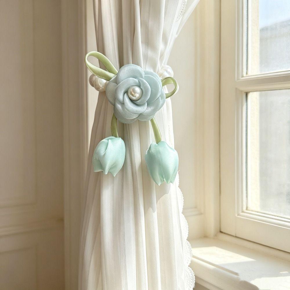 Magnetische Blumen Vorhangbänder Schöne Tragbare Vorhangraffhalter Vorhangbinder Seil Dekorative Transparente Vorhänge Raffhalter Schlafzimmer