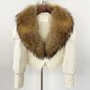 OFTBUY Down Jacket Women 2024 New Winter Natural Real Raccoon Fox Fur Collar Short White Duck Down Coat Thick Warm Casual Outerwear