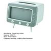 Tissue Box Holder Retro TV Shaped Tissue Case with Cell Phone Holder Multi-Functional Toilet Paper Napkin Dispenser for Room Bedroom Bathroom Dining