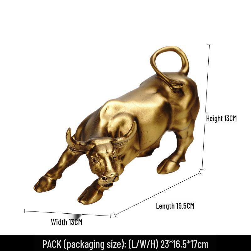 

Resin Wall Street Bull Ornament for Desk, Cabinet, and Decor