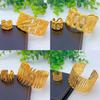2026 Vintage Simple Wide Face Opening Bracelet + Ring Temperament Geometric Ring Bracelet Dubai Middle East