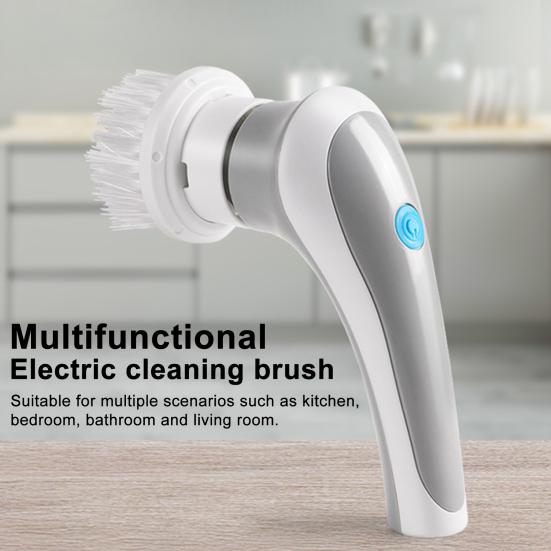 Electric Rotary Cleaning Brush Rechargeable Design Powerful Motor Cleaning Brush with 3 Brush Heads Cordless Stain Removal Brush