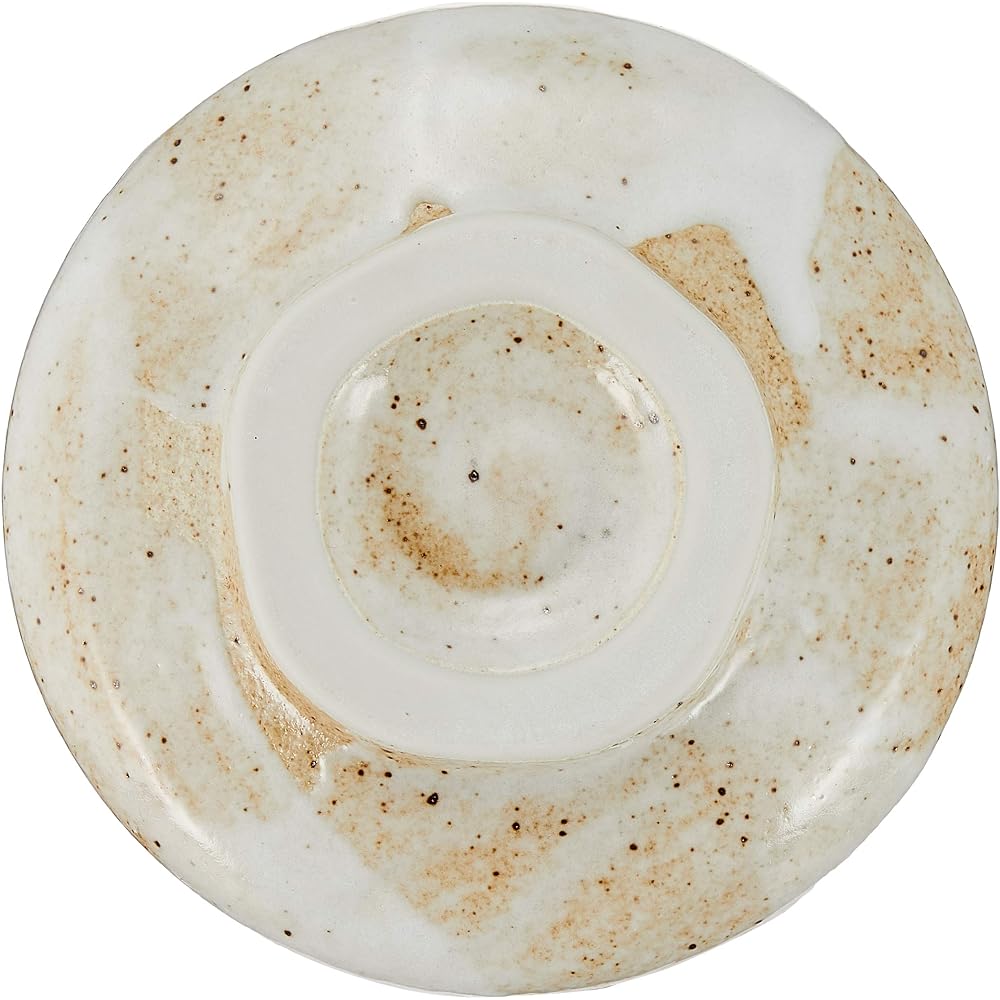 Ale-net Matcha Bowl White 12x7.5cm Snow Shino Ceramic Mino Ware Matcha Tea Bowl
