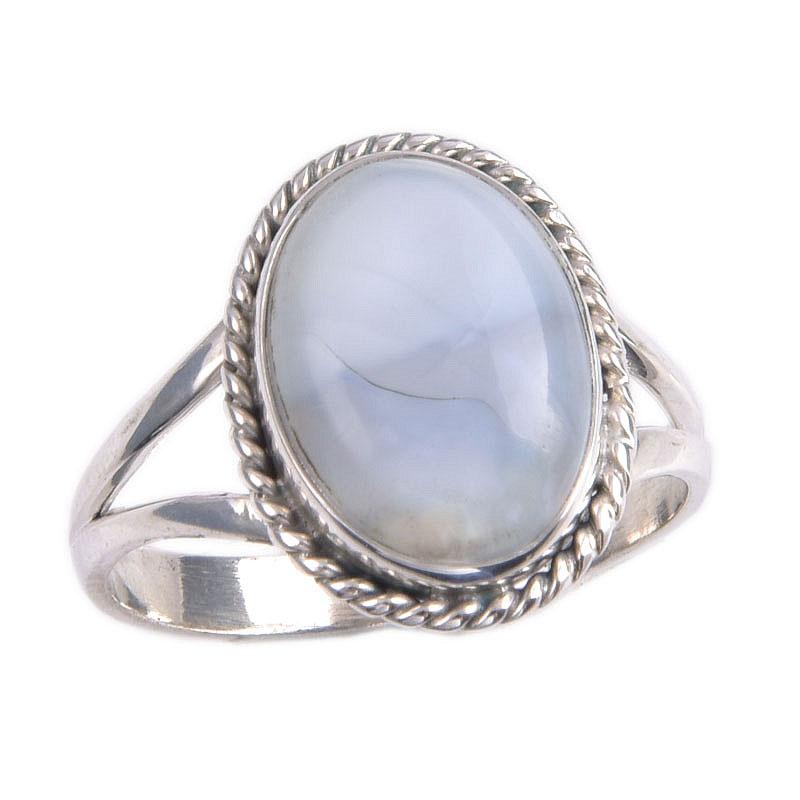 Natural Owyhee Opal Gemstone 925 Solid Sterling Silver Jewelry Ring Size 10 Q2r17