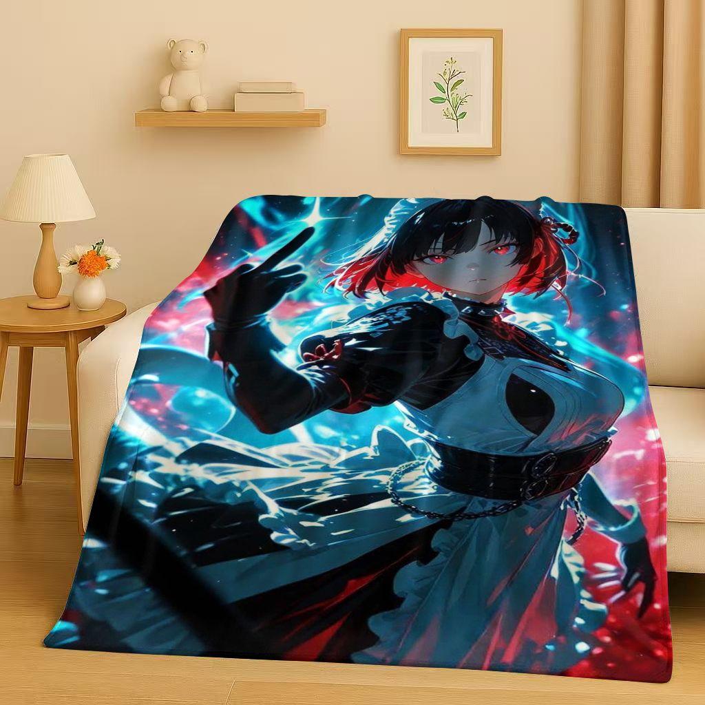 3D Genshin Impact Game Cartoon Flannel Blanket,Ultra Soft Warm Plush Throw for Home Bedroom Bed Sofa Cover Picnic Girl Gift