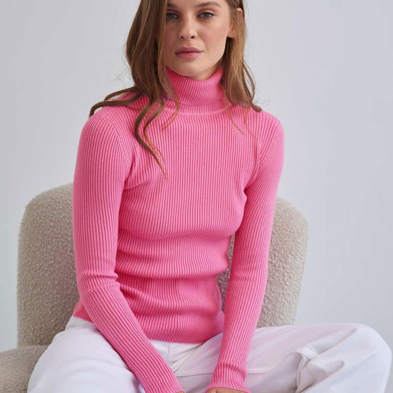 

Осень Новая База Длинный Рукав Вязаный Свитер Женская Зимняя Одежда Однотонные Модные Водолазки Свитера Женские Повседневные Теплые Пуловеры Трикотажные Топы 24663 One Size розы красного