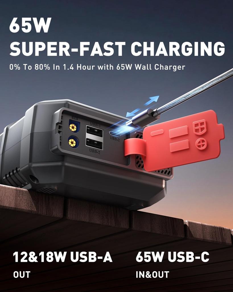 10-in-1 Car Jump Starter with Air Compressor, 8000A, 160PSI, PD65W, Portable Jump Box for Gas/14L Diesel