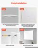 VEVOR Glass Dry Erase Board 2 Pack 900 x 600 mm White Magnetic Whiteboard, Wall-Mounted, Frameless, Thick Tempered Glass, with Markers