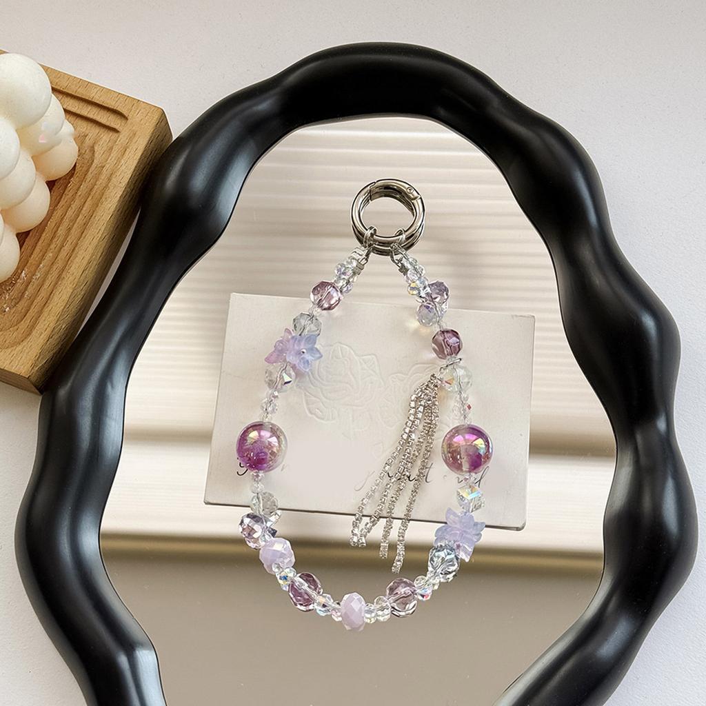 Beaded Camera Phone Strap with Cuteness Butterfly Digital Charm Fashionable Phone Accessory for Phones and Bags