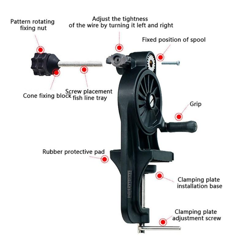 Fishing Reel Spooler Fishing Line Spooling Tool, High Speed Fishing Line Spooler For Quick and Efficient Line Winding