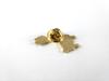 [F NODE] Alpaca Pin Badge, White x Gold, Approx. 3cm x 1.5cm, Animal Motif, Alloy