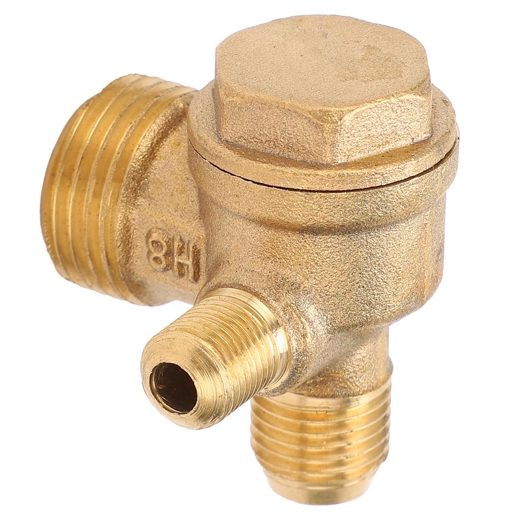 Air Compressor Check Valve 3 Way NonReturn Male Threaded Accessories 1 2x14x10 Brass