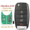 JYQ OSLOKA-870T (YD-TP) Remote Flip Car Key 313.8MHz ID46 Chip For Kia Forte 2013-2016 95430-A7400 Auto Fob Control HYN14R