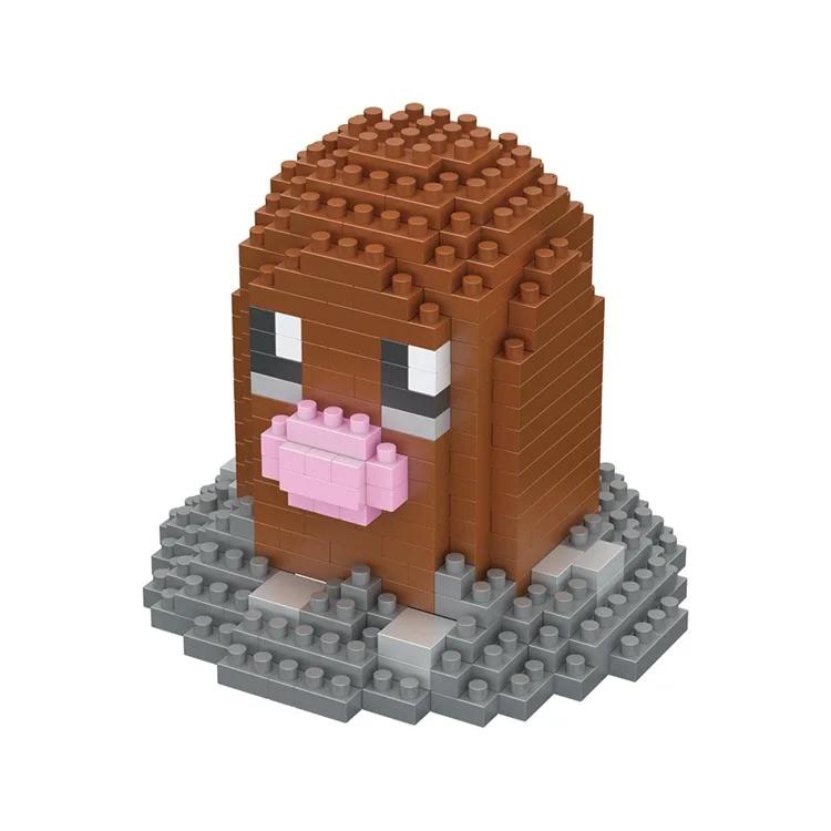 Pokemon Micro Building Blocks Marowak Jigglypuff Gengar Mudkip Piplup Raichu Gyarados Pikachu Mini Brick Figures Toy  For Kids