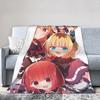 Super Soft BlanketChildren Camping Anime Oshi No Ko Image Throw Blanket Flannel Bedspread For Home Decor Funny Sofa Bed Cover