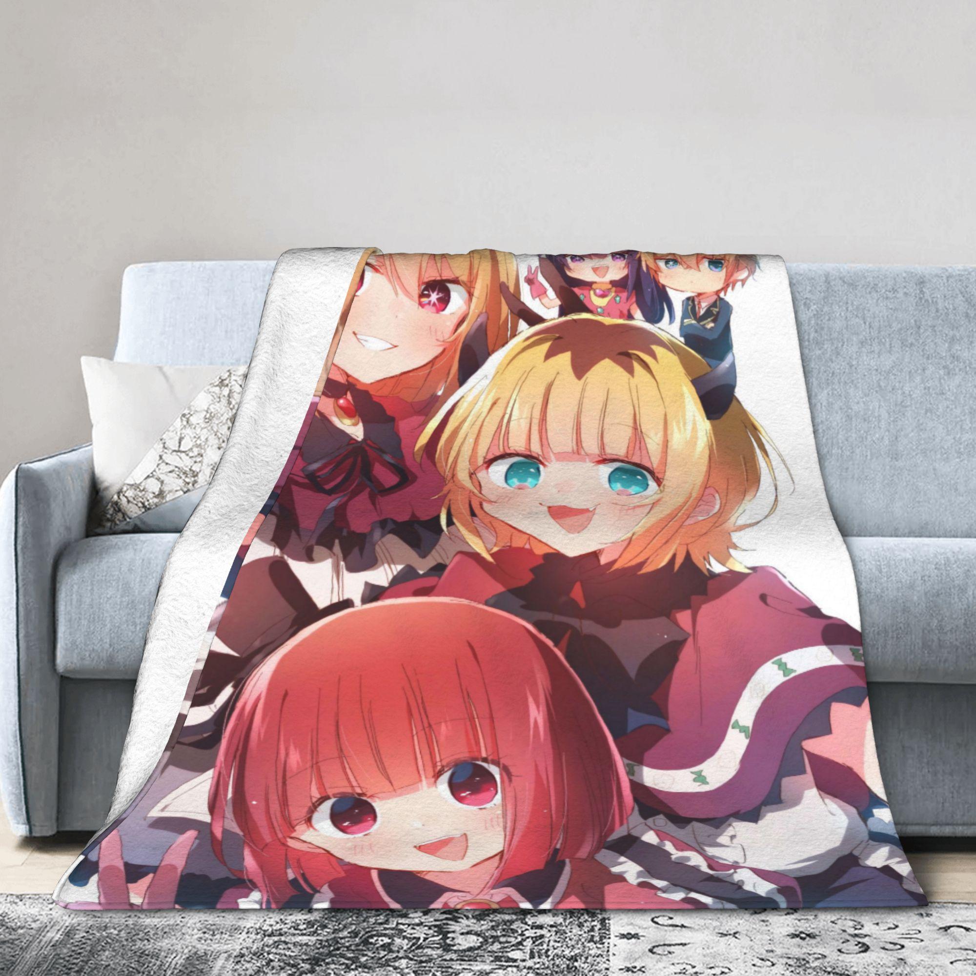 

Anime Oshi No Ko Image Flannel Blanket Winter Super Warm Bedding Throws for Children Living Room Novelty Bedspread Sofa Cover 30x40in