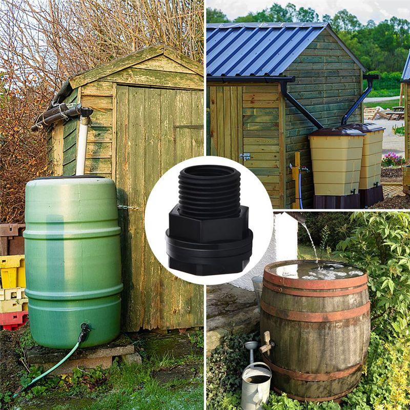 A74E-10Stk Schottenverschraubung, Gartenschlauchgewinde 3/4Zoll Außen GHTx1/2Zoll Innen NPT Doppelgewinde Schotten-Wasserbehälter-Verbinder