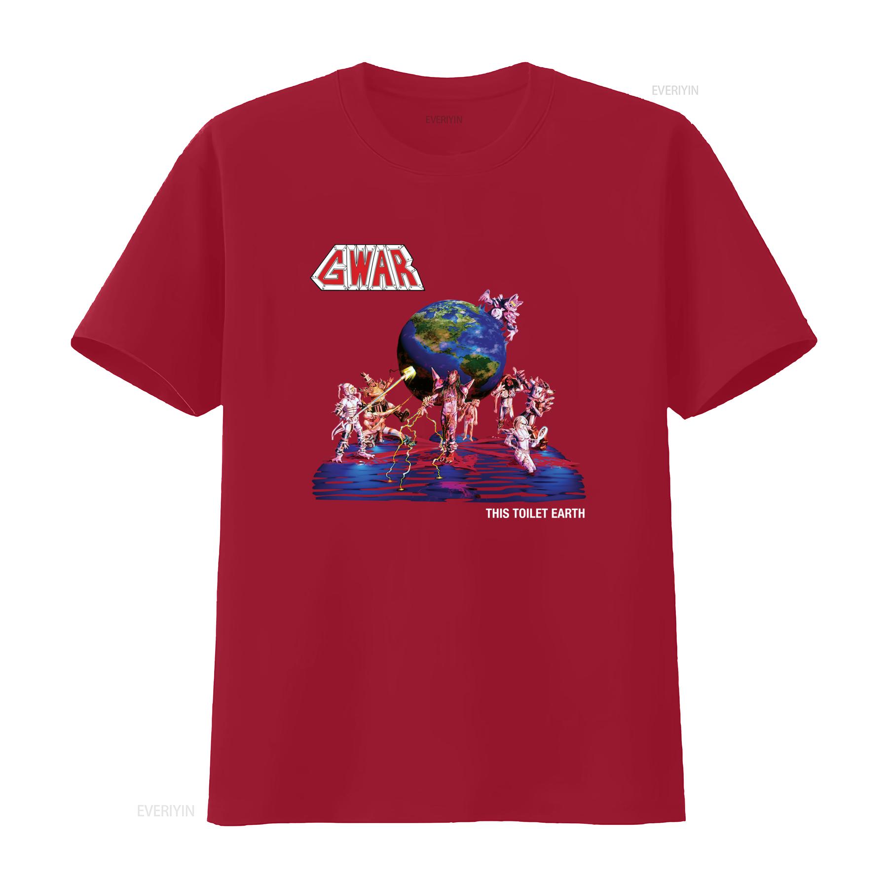 

Gwar This Toilet Earth T Shirt Sizes S 5XL Rock Band Merch vintage Washed designer clothes Stretched homme Casual fashion S