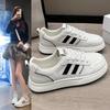 Leather Little White Shoes Women's 2025 Spring and Autumn New Versatile Shoes Breathable Casual Shoes Summer Soft-soled Sports Shoes Women's