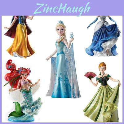 Exquisite Pvc Frozen Princess Elsa Anna Snow White Long Hair Princess Doll Home Decor