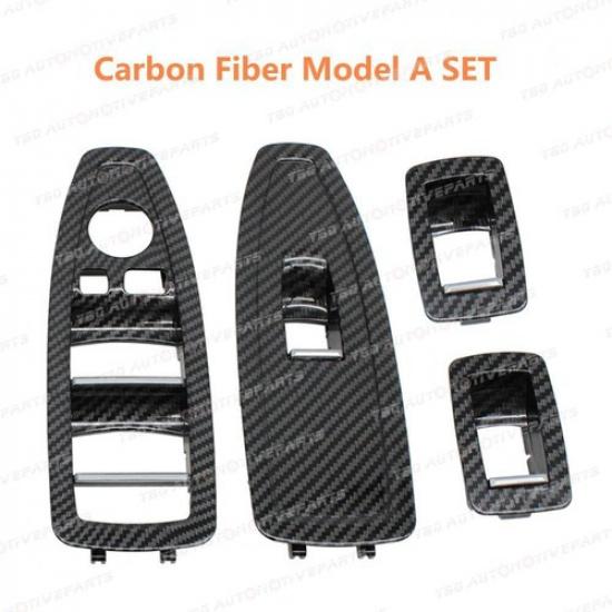 4pcs Carbon Fiber Interior Door Window Button Panel For BMW 430i 440i 2012-2018