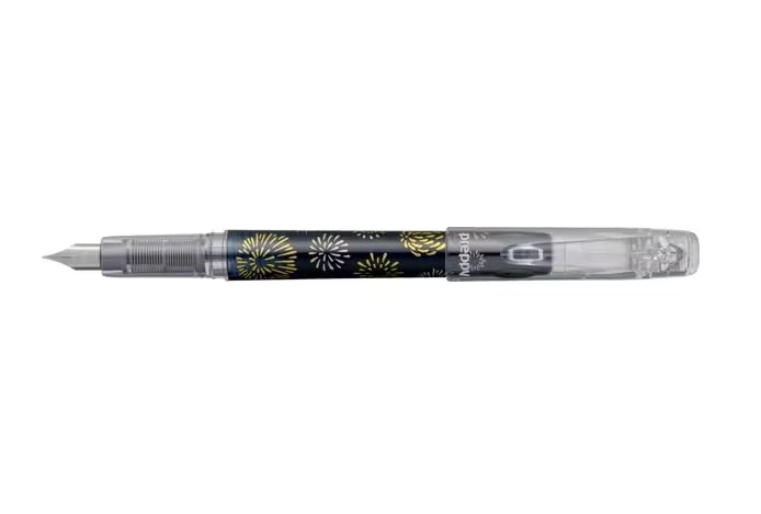 PLATINUM Platinum Preppy Fountain 3rd Modern F Fine Nib Wa-wa Pen, Edition, PSQ-1300, Maki-e Design, (#3 Fireworks)