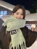 Imitation knitted scarf Korean soft waxy fringed scarf shawl imitation cashmere autumn and winter warm skin-friendly white scarf